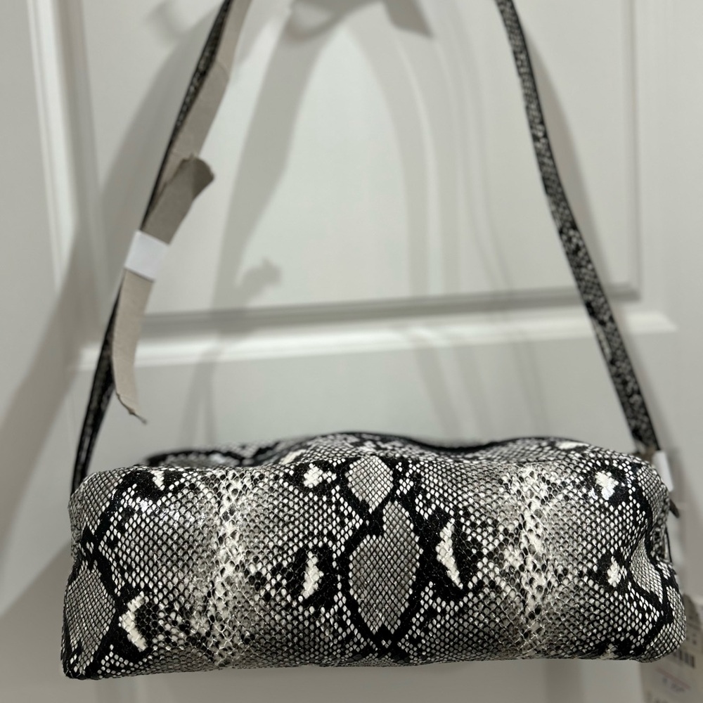 ZARA Elegant Snake Print Shoulder Bag